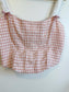Reformation "Brigitta Corset Top in Pink Gingham" (Size 12)