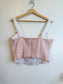 Reformation "Brigitta Corset Top in Pink Gingham" (Size 12)