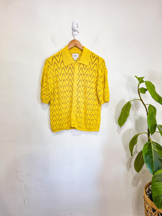 BDG Yellow Knit Tee (Size S/M)