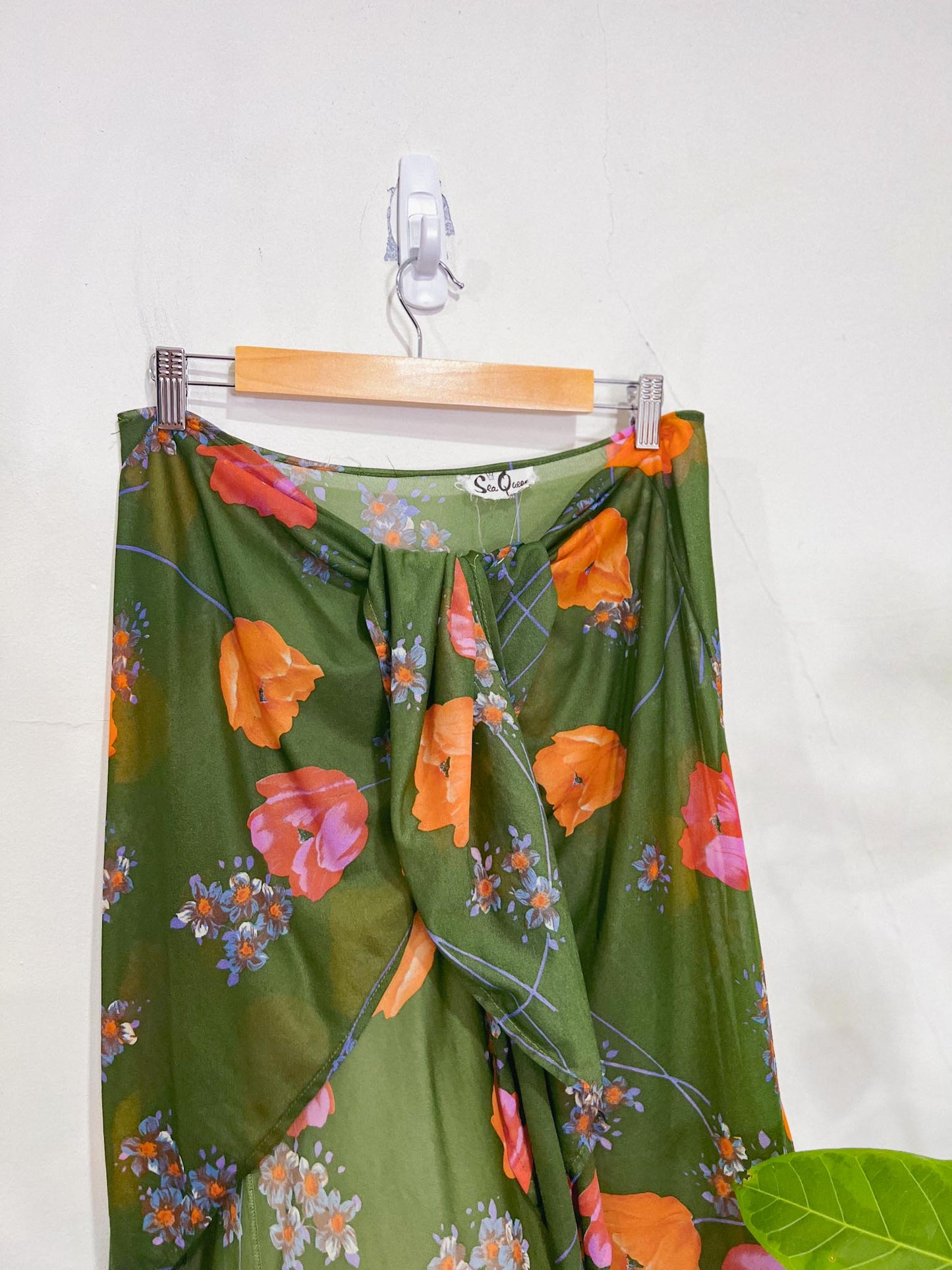 Vintage Green Floral Sarong (Size S/M)