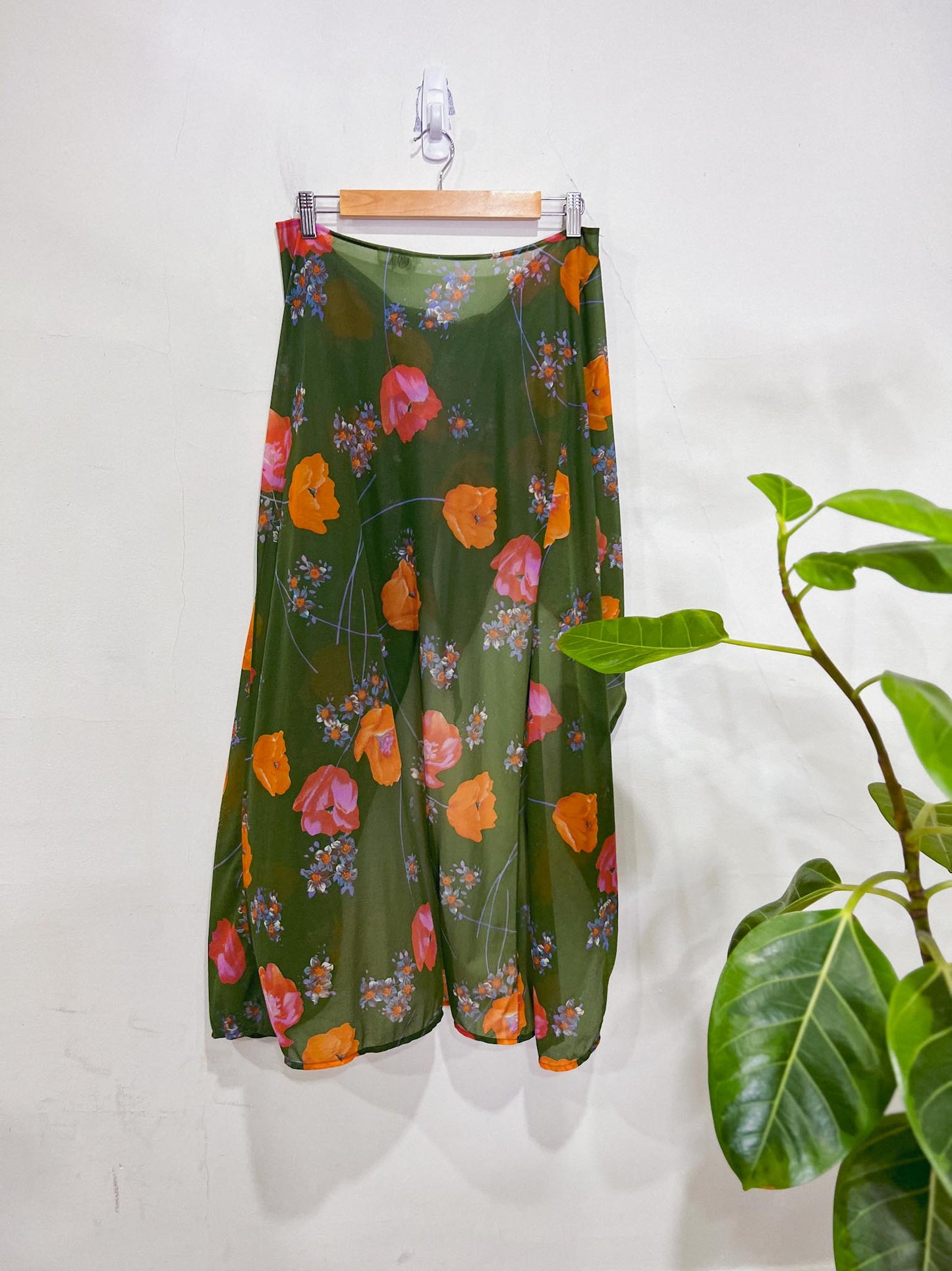 Vintage Green Floral Sarong (Size S/M)