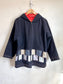 Vintage Navy Peacoat with Patchwork Detail (Size L/XL)