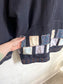 Vintage Navy Peacoat with Patchwork Detail (Size L/XL)