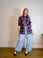Contemporaine Simons Plaid Button Down in Navy/Red (Size XL)