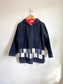 Vintage Navy Peacoat with Patchwork Detail (Size L/XL)