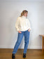 North Face Fleece Pullover Sweater in White (Size L)