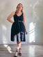 Who What Wear Front Lace Up Dress in Black (Size L)