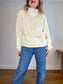 North Face Fleece Pullover Sweater in White (Size L)