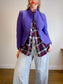 Vintage BASLER Wool Blazer in Purple (Size S/M)