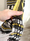 Mackage "Jacquared Geometric Scarf in Black/Yellow"