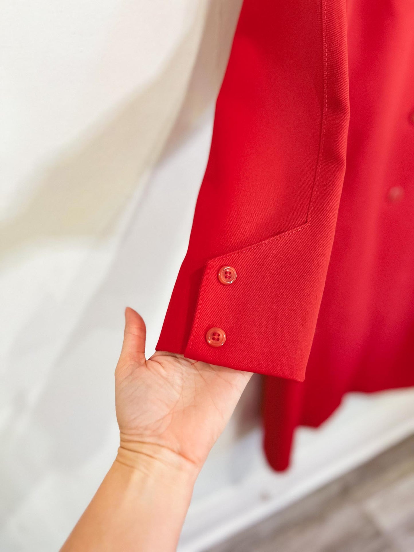 Vintage Trench Coat in Red (Size XL)