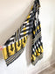 Mackage "Jacquared Geometric Scarf in Black/Yellow"