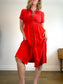Wilfred "Naeva Linen Dress in Red" (Size S/M)