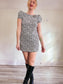 Josie Natori "Compact Knit Embroidered Dress" (Size 12)