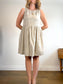 Not Perfect Linen "Midi Smock Linen Dress in Oatmeal" (Size S/M)