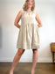 Not Perfect Linen "Midi Smock Linen Dress in Oatmeal" (Size S/M)