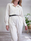 Rag & Bone "Morris Jumpsuit" in Off White (Size L)