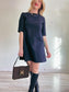 Edito Simons Silk/Wool Blend Mini Dress in Black (Size S:M)