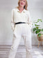 Rag & Bone "Morris Jumpsuit" in Off White (Size L)