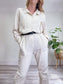 Rag & Bone "Morris Jumpsuit" in Off White (Size L)