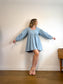 Anthropologie "Square-Neck Denim Mini Babydoll Dress" (Size M/L)