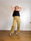 Lululemon High Rise Wide Leg Trousers in Golden Beige (Size 10)