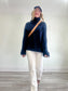 Banana Republic "Oversized Merino-Cashmere Sweater in Navy" (Size XS/S)