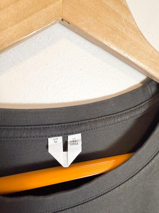 ARKET Dark Grey Cotton T-Shirt (Size M)