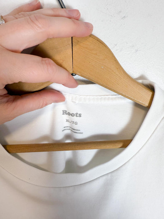 Roots White T-Shirt SOLD AS IS (SIze XL)