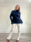 Banana Republic "Oversized Merino-Cashmere Sweater in Navy" (Size XS/S)