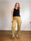 Lululemon High Rise Wide Leg Trousers in Golden Beige (Size 10)