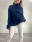 Banana Republic "Oversized Merino-Cashmere Sweater in Navy" (Size XS/S)