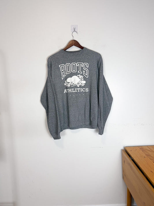 Vintage Roots Logo Crewneck in Grey (Size M/L)