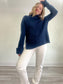 Banana Republic "Oversized Merino-Cashmere Sweater in Navy" (Size XS/S)