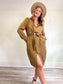 Rowan Slow Fashion "Anna Shirt Dress" in Brown (Size M)