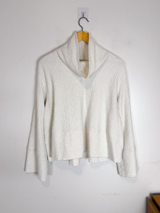 Lululemon Ribbed Cowlneck Pullover Sweater in OffWhite (Size L)