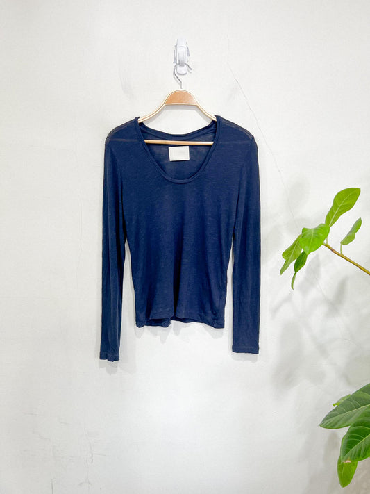 Citizens of Humanity Scoop Neck Long Sleeve in Slate Blue (Size XS/S)