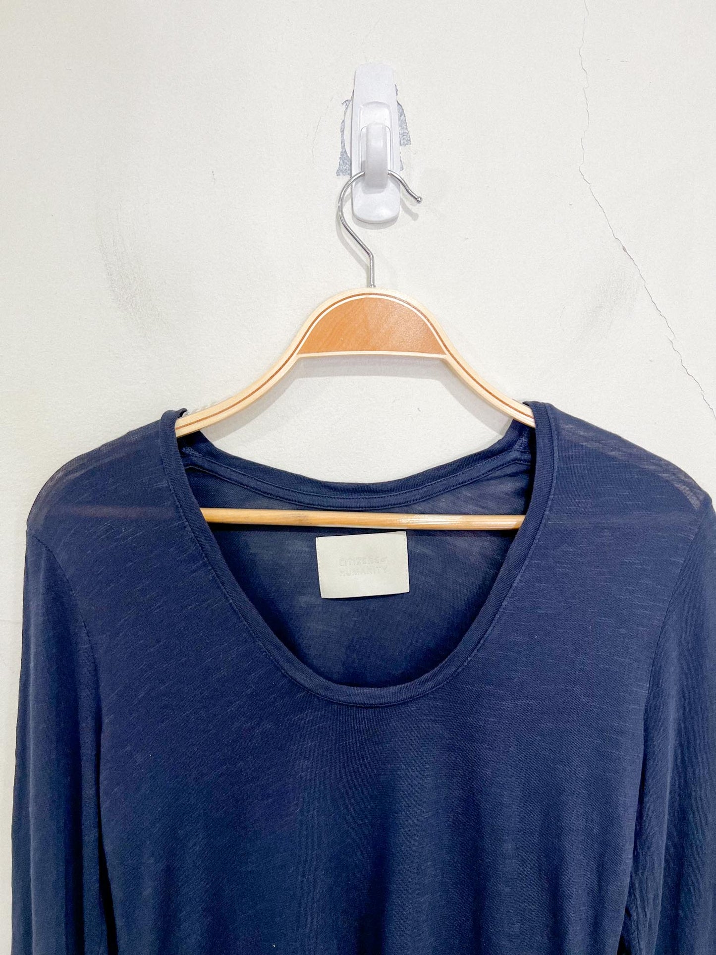 Citizens of Humanity Scoop Neck Long Sleeve in Slate Blue (Size XS/S)