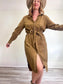 Rowan Slow Fashion "Anna Shirt Dress" in Brown (Size M)