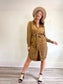 Rowan Slow Fashion "Anna Shirt Dress" in Brown (Size M)