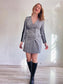 Josie Natori "Compact Knit Embroidered Dress" (Size 12)