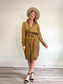 Rowan Slow Fashion "Anna Shirt Dress" in Brown (Size M)