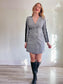 Josie Natori "Compact Knit Embroidered Dress" (Size 12)