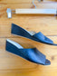 Everlane  "The Wedge Leather Mule Sandals in Black" (Size 8)