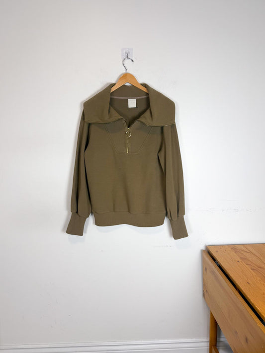 VARLEY "Vine Half-Zip Pullover in Taupe" SOLD AS IS (Size S/M)
