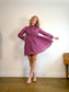 SELECTED FEMME "Curve Shirt Dress in Pink Floral" (Size M/L)