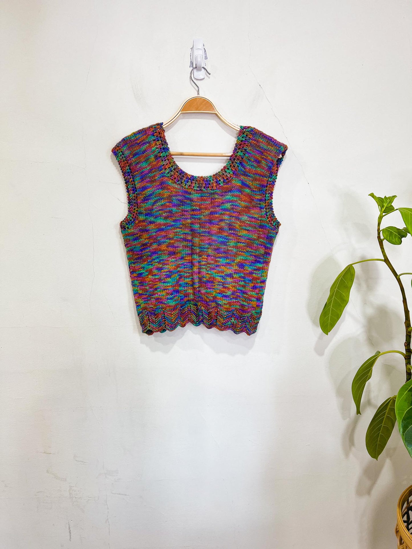 Handmade Multi Colour Knit Vest (Size L)