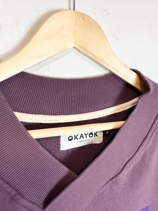 OKAYOK Toronto Sustainable Fleece Sweater in Purple (Size M)