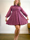 SELECTED FEMME "Curve Shirt Dress in Pink Floral" (Size M/L)
