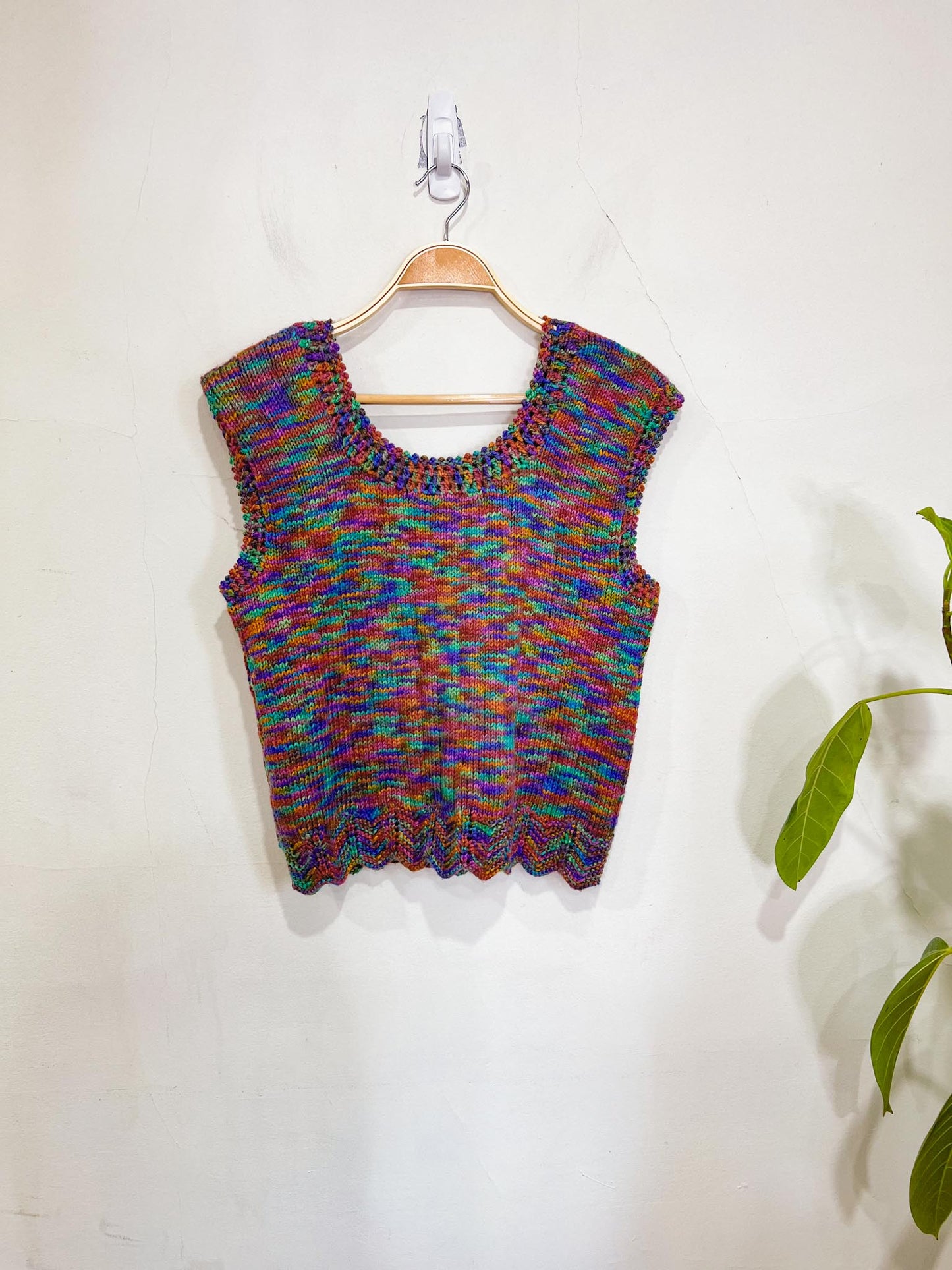 Handmade Multi Colour Knit Vest (Size L)